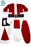 BABBO NATALE ADULTO PROFESSIONALE LUSSO ROSSO TAGLIE FORTI
